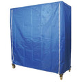 Cart Cover, 48x24x74, Blue, Nylon, Zipper