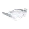 Sheath, Safety Glasses, Anti-Fog & Anti-Scratch, Clear Lens, Silver Frame, Frameless