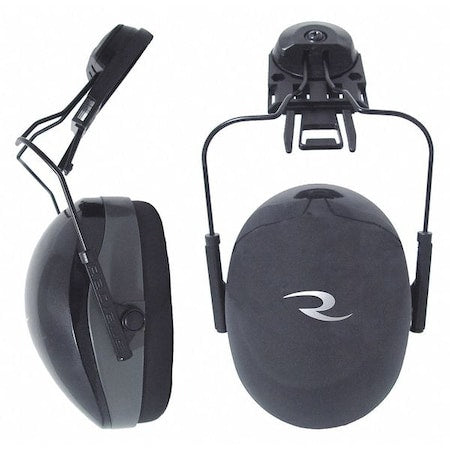 Hard Hat Mounted Ear Muffs, 26 dB NRR, General Purpose, Black