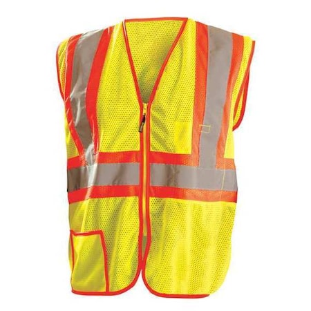 Safety Vest, Yellow, 2-Tone Class 2, M
