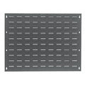 Steel Louvered Panel, 1/4 in D x 21 in H x 27 in W, Gray