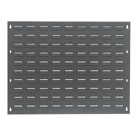 Steel Louvered Panel, 1/4 in D x 21 in H x 27 in W, Gray