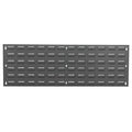 Steel Louvered Panel, 1/4 in D x 12 in H x 36 in W, Gray