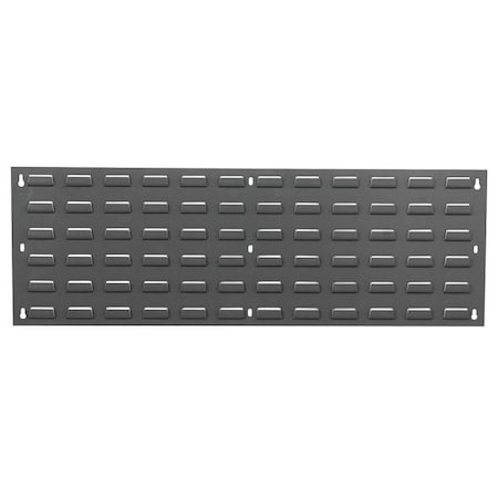 Steel Louvered Panel, 1/4 in D x 12 in H x 36 in W, Gray