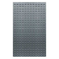 Steel Louvered Panel, 1/2 in D x 61 in H x 36 in W, Gray