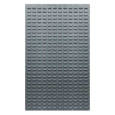 Steel Louvered Panel, 1/2 in D x 61 in H x 36 in W, Gray