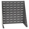 Steel Louvered Bench Rack, 1/4 in D x 20 in H x 18 in W, Gray