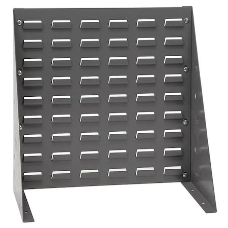 Steel Louvered Bench Rack, 1/4 in D x 20 in H x 18 in W, Gray