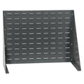 Steel Louvered Bench Rack, 1/4 in D x 21 in H x 27 in W, Gray