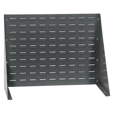 Steel Louvered Bench Rack, 1/4 in D x 21 in H x 27 in W, Gray