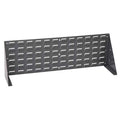 Steel Louvered Bench Rack, 1/4 in D x 12 in H x 36 in W, Gray
