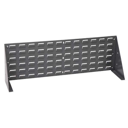 Steel Louvered Bench Rack, 1/4 in D x 12 in H x 36 in W, Gray