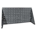 Steel Louvered Bench Rack, 8 in D x 20 in H x 36 in W, Gray