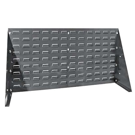 Steel Louvered Bench Rack, 8 in D x 20 in H x 36 in W, Gray