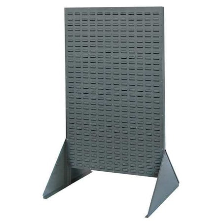 Steel Louvered Floor Rack, 25 in D x 66 in H x 36 in W, Gray