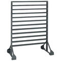 Steel Bin Rail Floor Rack, 20 in D x 54 in H x 36 in W, Gray