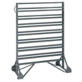 Steel Bin Rail Floor Rack, 20 in D x 54 in H x 36 in W, Gray