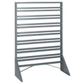 Steel Bin Rail Floor Rack, 15 in D x 54 in H x 36 in W, Gray