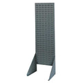 Steel Louvered Floor Rack, 12 1/2 in D x 66 in H x 18 in W, Gray