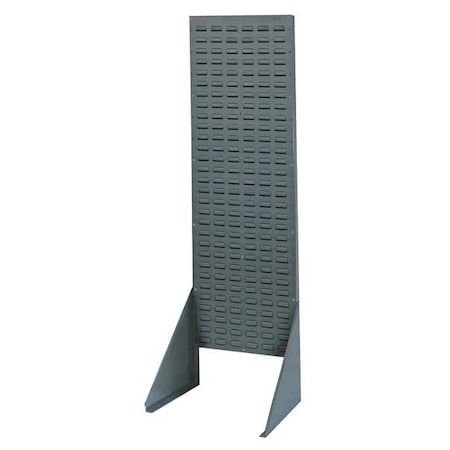 Steel Louvered Floor Rack, 12 1/2 in D x 66 in H x 18 in W, Gray