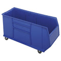 Mobile Storage Bin, Polypropylene, Blue, 17 1/2 in H, 16 1/2 in W, 41 7/8 in L