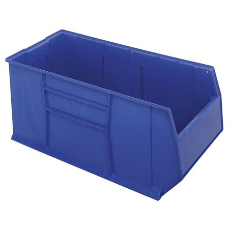 Storage Bin, Polypropylene, Blue, 17 1/2 in H, 19 7/8 in W, 41 7/8 in L