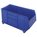 Mobile Storage Bin, Polypropylene, Blue, 17 1/2 in H, 19 7/8 in W, 41 7/8 in L
