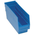 Shelf Storage Bin, Polypropylene, Blue, 8 in H, 4 3/8 in W, 11 5/8 in L