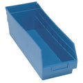 Shelf Storage Bin, Polypropylene, Blue, 8 in H, 6 5/8 in W, 17 7/8 in L