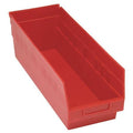 Red Shelf Bin, 17-7/8"L x 6-5/8"W x 8"H