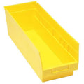 Shelf Storage Bin, Polypropylene, Yellow, 8 in H, 6 5/8 in W, 17 7/8 in L