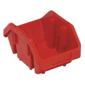 Hang & Stack Storage Bin, Plastic, Red, 5 in H, 6 5/8 in W, 9 1/2 in L
