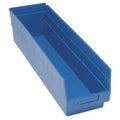 Shelf Storage Bin, Polypropylene, Blue, 8 in H, 6 5/8 in W, 23 5/8 in L