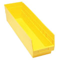 Shelf Storage Bin, Polypropylene, Yellow, 8 in H, 6 5/8 in W, 23 5/8 in L