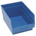 Shelf Storage Bin, Polypropylene, Blue, 8 in H, 8 3/8 in W, 11 5/8 in L