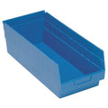 Shelf Storage Bin, Polypropylene, Blue, 8 in H, 8 3/8 in W, 17 7/8 in L