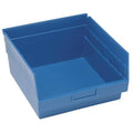 Shelf Storage Bin, Polypropylene, Blue, 8 in H, 11 1/8 in W, 11 5/8 in L