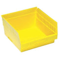 Shelf Storage Bin, Polypropylene, Yellow, 8 in H, 11 1/8 in W, 11 5/8 in L