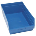 Shelf Storage Bin, Polypropylene, Blue, 8 in H, 11 1/8 in W, 17 7/8 in L