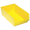 Shelf Storage Bin, Polypropylene, Yellow, 8 in H, 11 1/8 in W, 17 7/8 in L