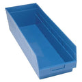 Shelf Storage Bin, Polypropylene, Blue, 8 in H, 8 3/8 in W, 23 5/8 in L
