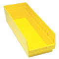 Shelf Storage Bin, Polypropylene, Yellow, 8 in H, 8 3/8 in W, 23 5/8 in L