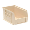 Hang & Stack Storage Bin, Polypropylene, Ivory, 5 in H, 6 in W, 9 1/4 in L