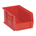 Hang & Stack Storage Bin, Polypropylene, Red, 5 in H, 6 in W, 9 1/4 in L