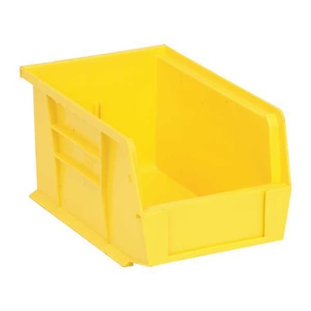 Hang & Stack Storage Bin, Polypropylene, Yellow, 5 in H, 6 in W, 9 1/4 in L