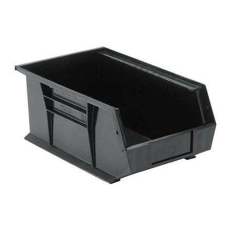 Hang & Stack Storage Bin, Polypropylene, Black, 6 in H, 8 1/4 in W, 13 5/8 in L