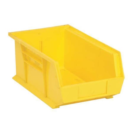 Hang & Stack Storage Bin, Polypropylene, Yellow, 6 in H, 8 1/4 in W, 13 5/8 in L
