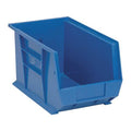 Hang & Stack Storage Bin, Polypropylene, Blue, 8 in H, 8 1/4 in W, 13 5/8 in L