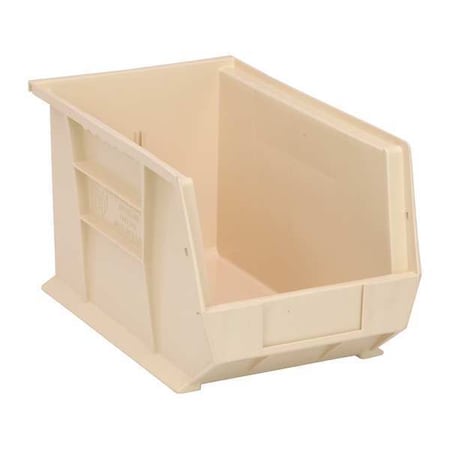 Hang & Stack Storage Bin, Polypropylene, Ivory, 8 in H, 8 1/4 in W, 13 5/8 in L