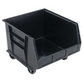 Mobile Storage Bin, Polypropylene, Black, 11 in H, 16 1/2 in W, 18 in L